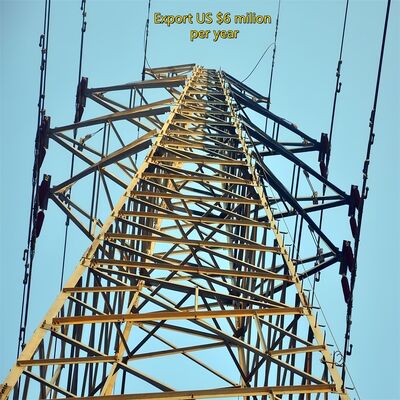 10KV 380KV Power Transmission Tower Hot Dip Galvanized Lattice Angle Steel High Voltage Utility Pole
