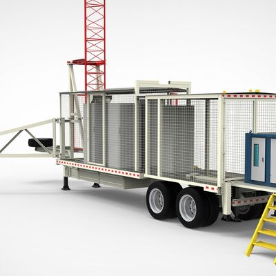 Tour télescopique galvanisée en acier 30M Truck de communication montée Antenne 40M/S Résistance au vent Certifié ISO