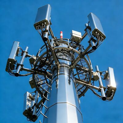 13 19 25M conception compacte monopole en acier galvanisé autosuffisant extérieur 5G 4G micro-ondes gain de place mât
