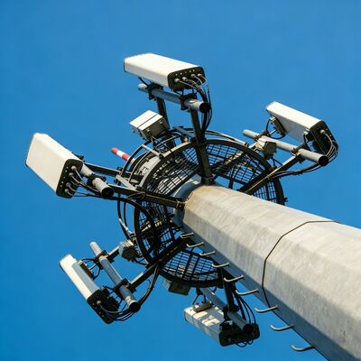 14 20 26M monopole de taille compacte en acier galvanisé autosuffisant extérieur 5G 4G tour de télécommunication par satellite pour petite zone