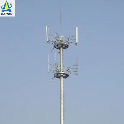 Vent de tour en acier de communication unipolaire de 16 24 32M résistant pour la station de base urbaine 5G