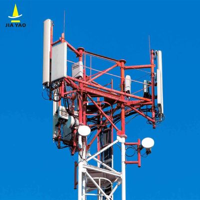 La tour en acier tubulaire à 3 pattes durable a galvanisé le mât autosuffisant de télécommunications pour les applications extérieures de micro-ondes 5G 4G