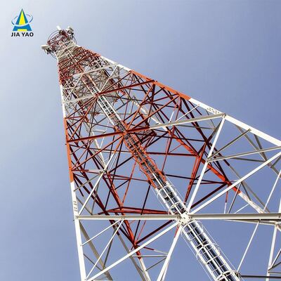 Custom Height 4 Legged Angular Lattice Steel Tower For Commercial Complex 5G