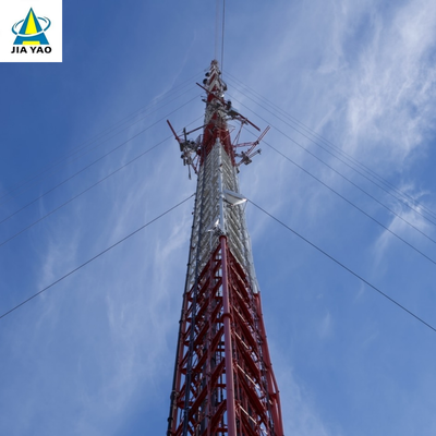 Déploiement rapide de tour d'antenne haubanée en acier de 42 45M Q355 pour les télécoms à distance de mine