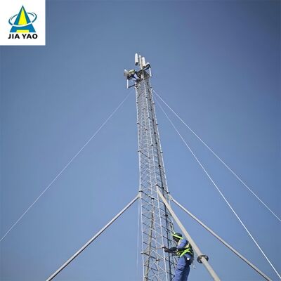 32 45 tour d'antenne haubanée en acier de 50M Q355 pour la communication de station de garde forestier