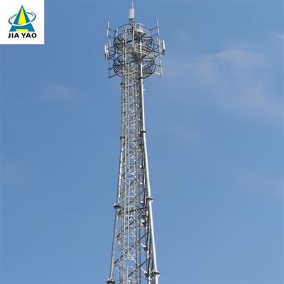 tour élevée de télécom de tube de la rigidité 3 de 100FT pour la couverture élevée du côté de la route 5G
