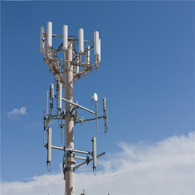 bâti unipolaire en acier de toit de tour de 20M Q355 pour le déploiement de l'immeuble de bureaux 5G