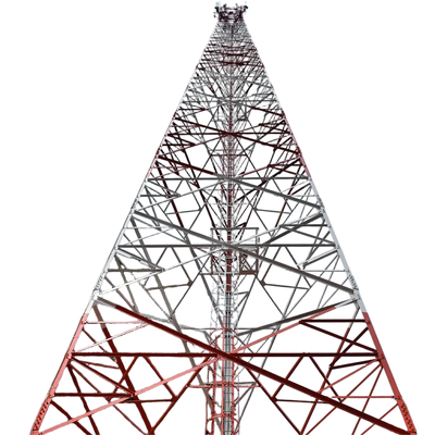 Galvanisé à chaud 3 tour en acier angulaire à 4 pattes tour de télécommunication en treillis Q345B en acier haute résistance pour le site de la station de base de signal de téléphone portable GSM CDMA LTE