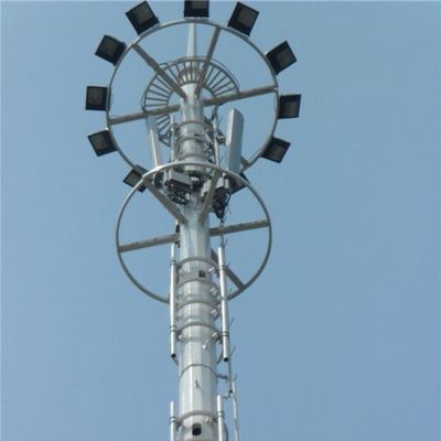 Monopole de tour 25 M 30 40M 50M Radio antenne signal cellule en acier galvanisé Monopole de tour