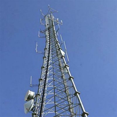 10 - 60M Tour en acier tubulaire galvanisé Signal Wifi Bts Télévisions 3 jambes Tour en acier tubulaire
