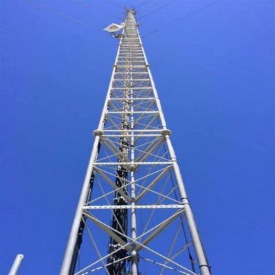 10 - 60M Tour en acier tubulaire galvanisé Signal Wifi Bts Télévisions 3 jambes Tour en acier tubulaire