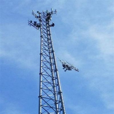 Tubular Telecom Steel 3 Legged Tower Réseau mobile 4G 5G Signal Radio Antenne Triangulaire Tour de télécommunication et accessoires