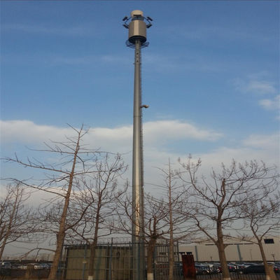 25M 30M 40M 45M Radio antenne signal en acier galvanisé à tube unique poste de base station de communication monopole tour