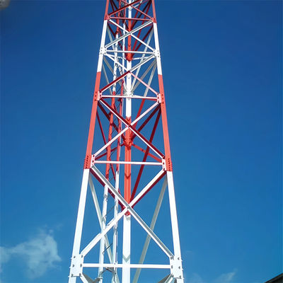 50m antenne à micro-ondes tour autoportante grille de conception 3 jambes télécommunication tour en acier