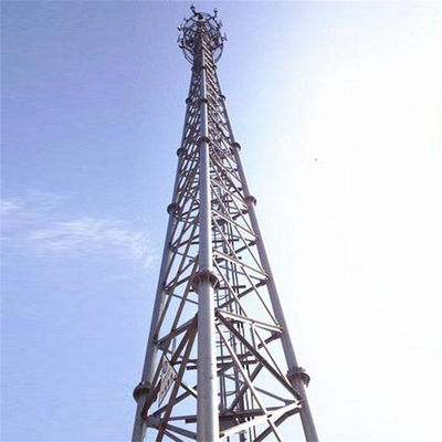 Communiqué en acier rond Téléphone portable Auto-supportant Tour en treillis Antenne Tubulaire Mast 3 jambe
