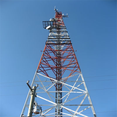 Tour de télécommunications et accessoires de Bts Solar Power 3 jambes Tour de radio auto-supportante angulaire
