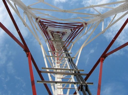 Tour en treillis à trois pattes, à angle de 60 degrés, en acier, télécom, en acier galvanisé