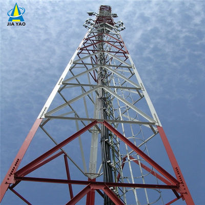 Tour en treillis à trois pattes, à angle de 60 degrés, en acier, télécom, en acier galvanisé
