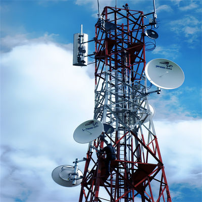 120m à chaud galvanisée Antenne en acier fabricant Réseau cellulaire en treillis 4 jambes Tour d'acier angulaire