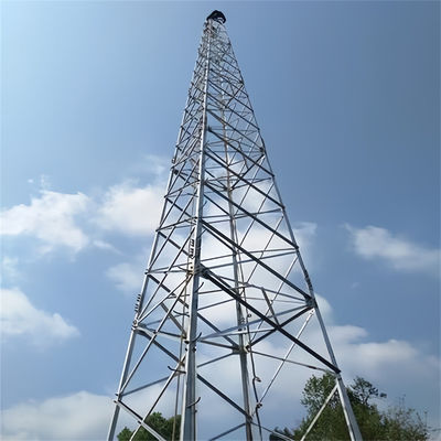 Télévision extérieure sans fil 4G Téléphone cellulaire Communication par satellite Radio micro-ondes Antenne Tour en treillis Tour angulaire 4 jambes