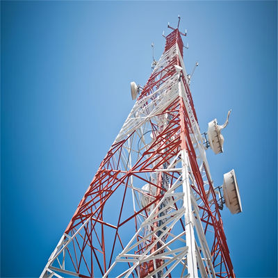 Télécommunication 4 jambes à angle cellulaire Tour et mât à grille en acier