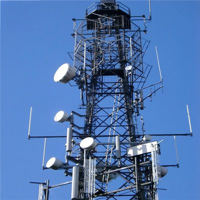 60m 4 jambes galvanisées Autonomie antenne tour Angle de diffusion Radio micro-ondes Tour de communication la plus haute