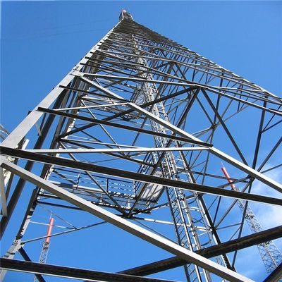60m 4 jambes galvanisées Autonomie antenne tour Angle de diffusion Radio micro-ondes Tour de communication la plus haute