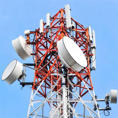 Tour en acier à angle galvanisé à 4 jambes 50M Télécommunication cellulaire Mast angulaire