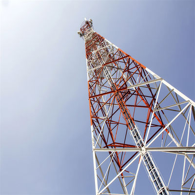 36m 4 jambes en acier grille angulaire tours de communication mobile / antenne autoportante mât