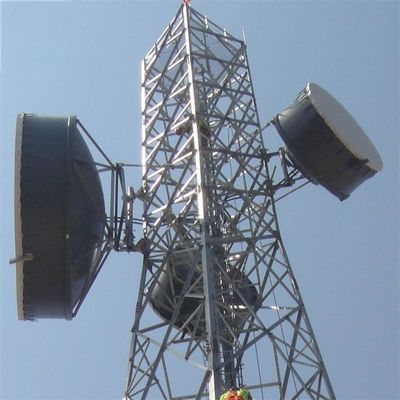 Tour de télécommunications mobiles angulaires en acier à 4 jambes de 72 m ASTM A36 A572 Gr50