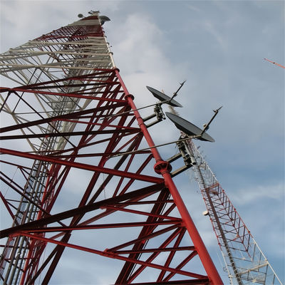 Gratuit station radio aérienne de base GSM communication téléphone cellulaire mât à 3 pattes tour en acier tubulaire