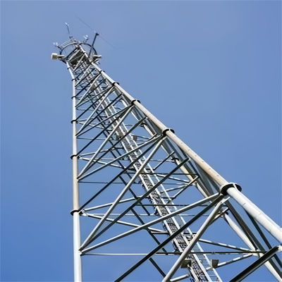 Tour de télécommunications à trois pattes, base étroite en acier angulaire de 45m 50m 55m 60m 65m