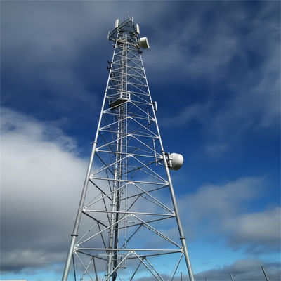 Communiqué en acier rond Téléphone portable Auto-supportant Tour en treillis Antenne Tubulaire Mast 3 jambe