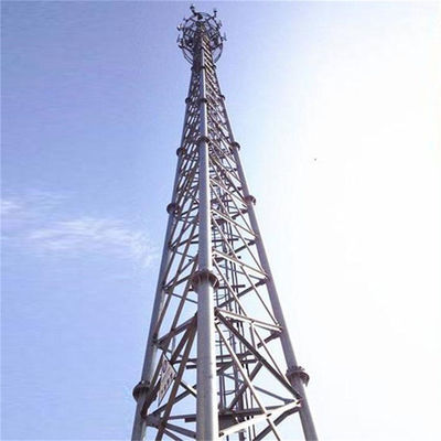 Télécom Antenne Réseau Wifi GSM Tour cellulaire à trois pattes Tubulaire Cellulaire Tour de communication micro-ondes