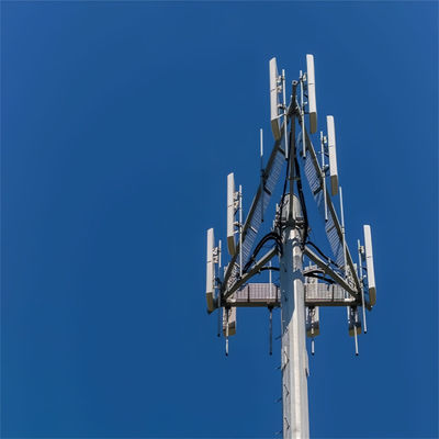 OEM monopole d'autoportance galvanisée antenne tour mât pour le tube de communication GSM 5G