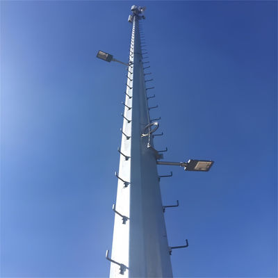 25M 30M 40M 45M Radio antenne signal en acier galvanisé à tube unique poste de base station de communication monopole tour