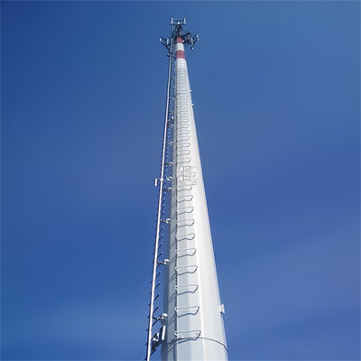 25M 30M 40M 45M Radio antenne signal en acier galvanisé à tube unique poste de base station de communication monopole tour