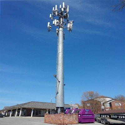 4G 5G cellule de signal pôle monopole tour galvanisée GSM antenne support monture