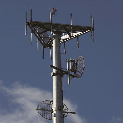 30m Monopole de télécommunications Tour d'antenne ASTM A123 Q345B/A572