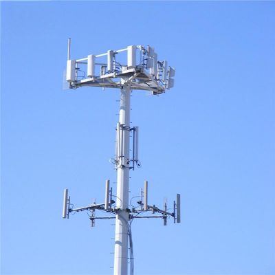 4g 5g sans fil Monopole de micro-ondes Tour de télécommunication avec flanche 5m 12m 36m 45m 55m Mètre