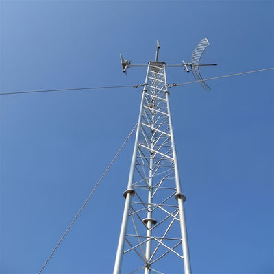 Communication sans fil Fer Télécom Guyed Pole Tour 5g Radio Antenne Wifi Isp Tour Internet À vendre