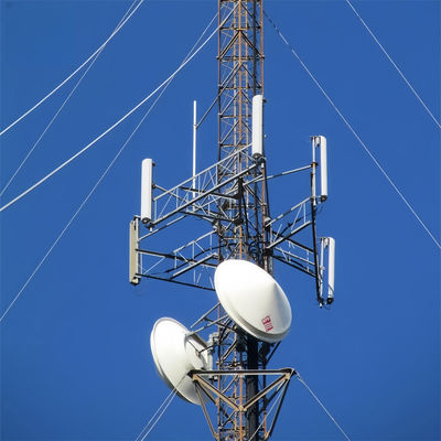 Communication sans fil Fer Télécom Guyed Pole Tour 5g Radio Antenne Wifi Isp Tour Internet À vendre