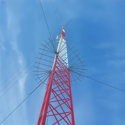 20 Mètre galvanisé à chaud tubulaire en acier galvanisé tour de fil 5G radio antenne télécommunication mât