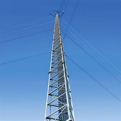Tour de transmission tubulaire galvanisée en acier galvanisé 30 40 50 M Mètre Télécommunications 5G/4G/3G