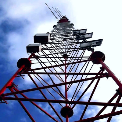 Tour de transmission tubulaire galvanisée en acier galvanisé 30 40 50 M Mètre Télécommunications 5G/4G/3G
