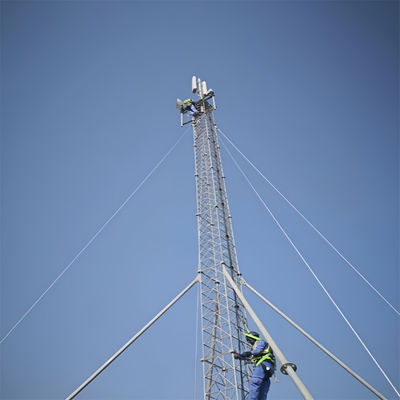 30M 60M 80M 90M 100M 120M 3 jambes Tubulaire tour en acier éolienne type mât triangulaire