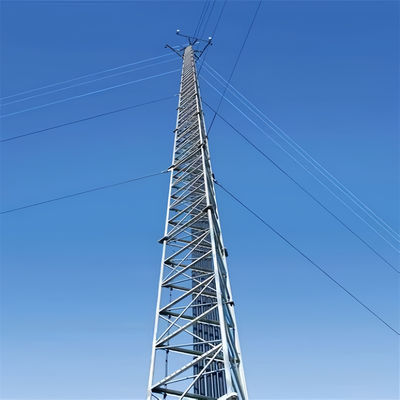 30M 60M 80M 90M 100M 120M 3 jambes Tubulaire tour en acier éolienne type mât triangulaire