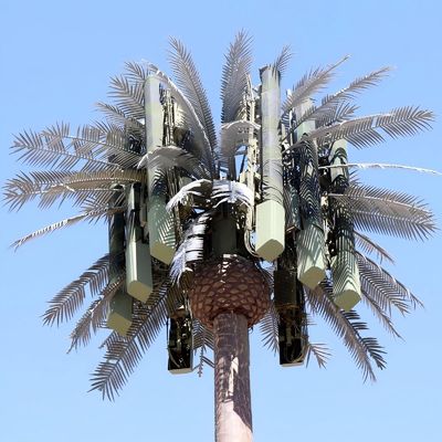 GSM galvanisé Mobile Bionic Palm Tree Antenne Tour à pôle unique 5g Tour Camouflage