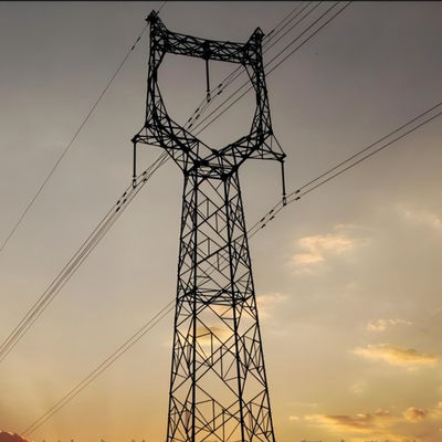 110KV 220KV chaud galvanisé grandes lignes électriques tours haute tension tour électrique