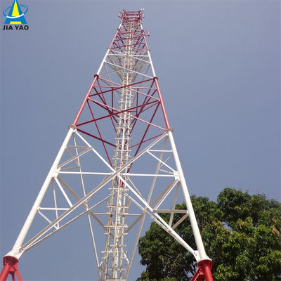 Communiqué en acier rond Téléphone portable Auto-supportant Tour en treillis Antenne Tubulaire Mast 3 jambe